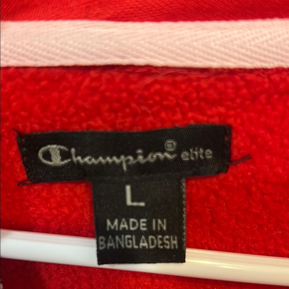 Champion Wisconsin Badgers Red Men's Jacket with White Logo - Picture 4 of 4